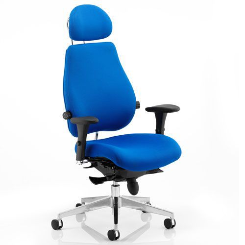 Chiro Ultimate Ergo Fabric Chair Blue Chiro Ultimate Ergo Fabric Chair Blue