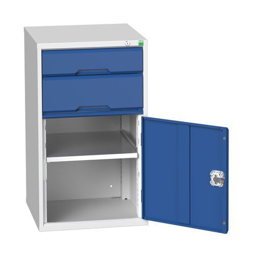 Bott Verso 1 Shelf 2 Drawer Combined Metal Tool Cabinet HxW 900x525mm Bott Verso 1 Shelf 2 Drawer Combined Metal Tool Cabinet HxW 900x525mm