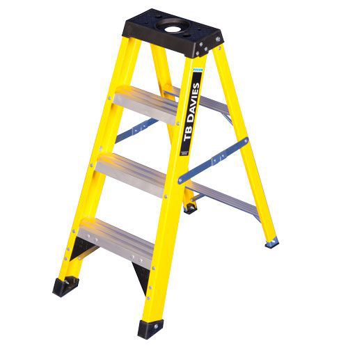 Fibreglass Step Ladder Professional Electrician's Ladder Manutan UK