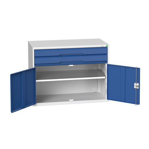 Bott Verso 1 Shelf 2 Drawer Combined Metal Tool Cabinet HxW 800x1050mm Bott Verso 1 Shelf 2 Drawer Combined Metal Tool Cabinet HxW 800x1050mm