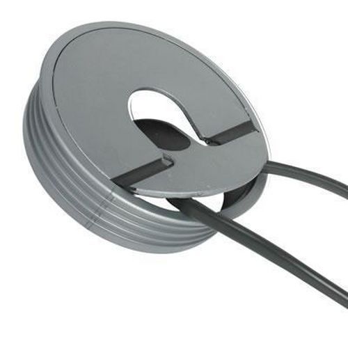 Round 2-piece Fliptop Cable Port - 80mm - Silver Round 2-piece Fliptop Cable Port - 80mm - Silver