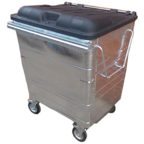 Galvanized Steel Wheelie Bins 4 Wheels Recycling & Waste