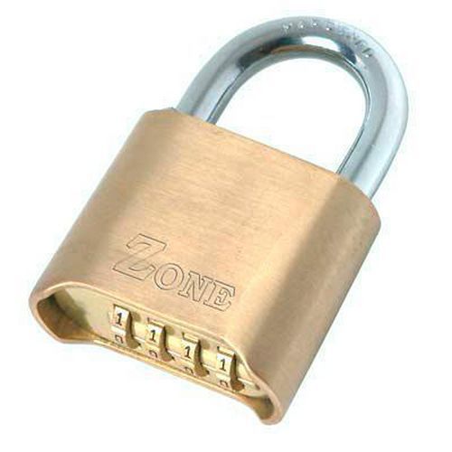 Industrial Combi Padlock - 50mm - Brass Industrial Combi Padlock - 50mm - Brass