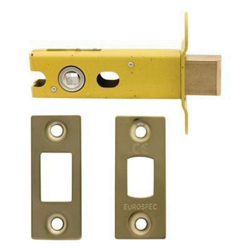 Altro 8mm Tubular Bathroom Deadbolt - 76mm Case - 57mm Backset - Square - PVD Brass Altro 8mm Tubular Bathroom Deadbolt - 76mm Case - 57mm Backset - Square - PVD Brass