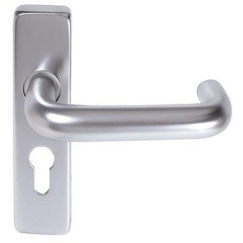 Altro 20mm Return To Door Handle Euro Lock Set Satin Aluminium