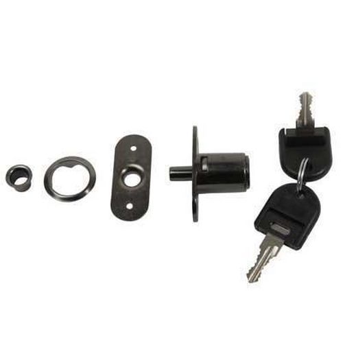 Cabinet Push Lock - 19 x 23mm - Keyed Alike Differ 1 - Black Nickel Cabinet Push Lock - 19 x 23mm - Keyed Alike Differ 1 - Black Nickel