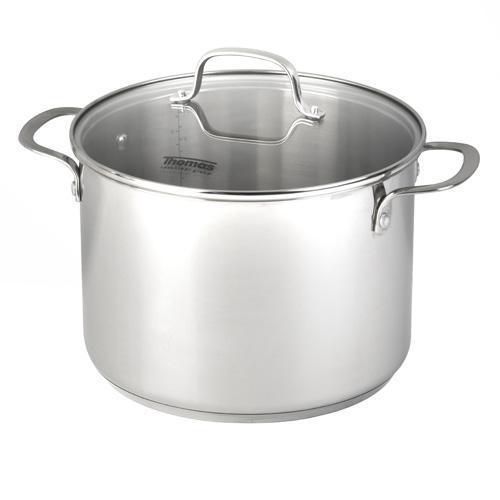 Thomas Stainless Steel Stockpot with Lid Kitchen Manutan UK