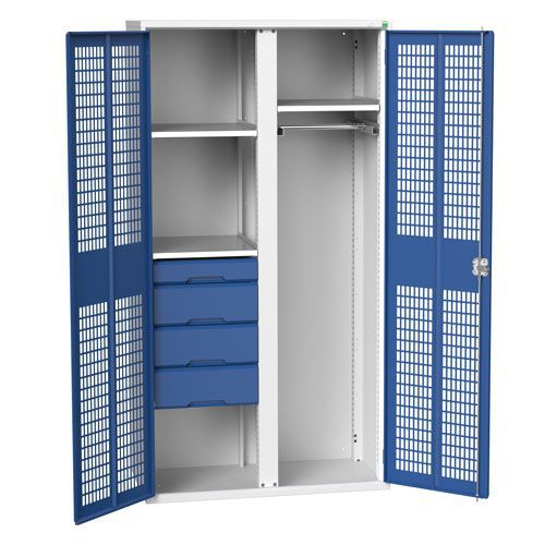 Bott Verso Shelf/Drawer Ventilated PPE Metal Cabinet HxW 2000x1050mm Bott Verso Shelf/Drawer Ventilated PPE Metal Cabinet HxW 2000x1050mm