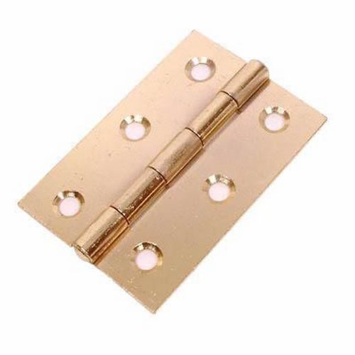 Steel Hinge - 100 x 67mm - Brass Plated Steel Hinge - 100 x 67mm - Brass Plated