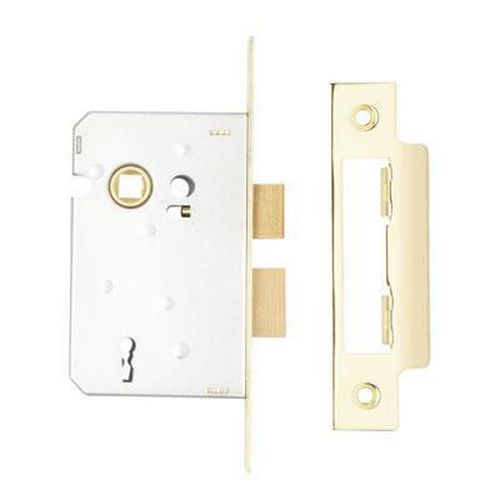 Project 3 Lever Sashlock - 63mm Case - 44mm Backset - Electro Brass Project 3 Lever Sashlock - 63mm Case - 44mm Backset - Electro Brass