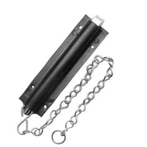 Garage Sprung Chain Bolt - 200mm - Black Japanned Garage Sprung Chain Bolt - 200mm - Black Japanned