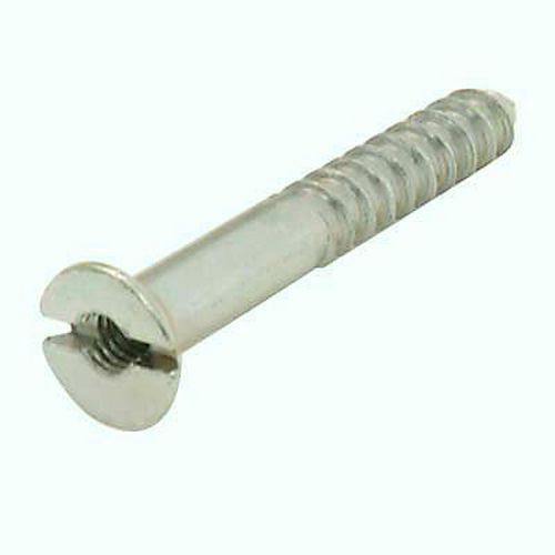 Steel Mirror Screw 8 x 1 Inch Pack Of 10 Ironmongery Manutan UK