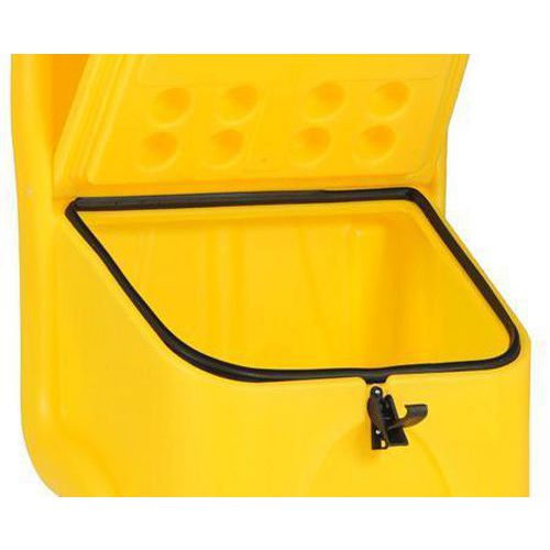 Rubber seal to reduce moisture absorption to contents.