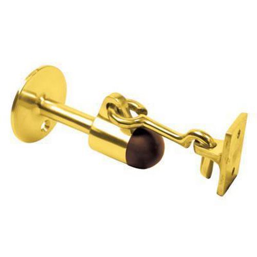 Horizontal Door Stop & Holder - 91mm - Polished Brass Horizontal Door Stop & Holder - 91mm - Polished Brass