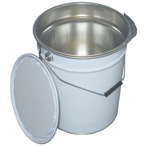 6 Tapered Tinplate Pails with Ring Latch Lids 6 Tapered Tinplate Pails with Ring Latch Lids
