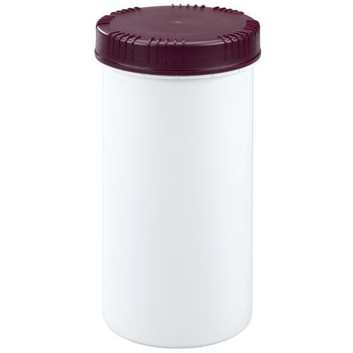 Plastic Screw Cap Jars Pack of 10 Storage Containers Manutan