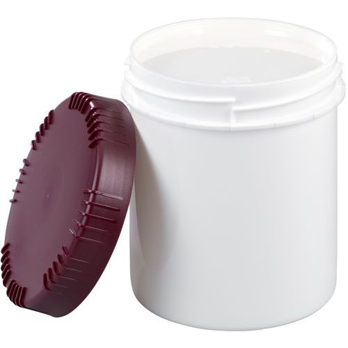 Plastic Screw Cap Jars Pack of 10 Storage Containers Manutan