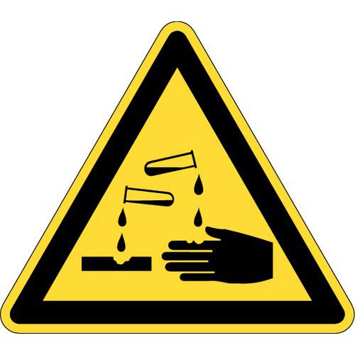 Hazard sign - Corrosive materials - Rigid Hazard sign - Corrosive materials - Rigid