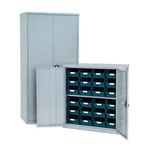Lockable Bin Cupboard Complete 24 Bins Manutan Uk
