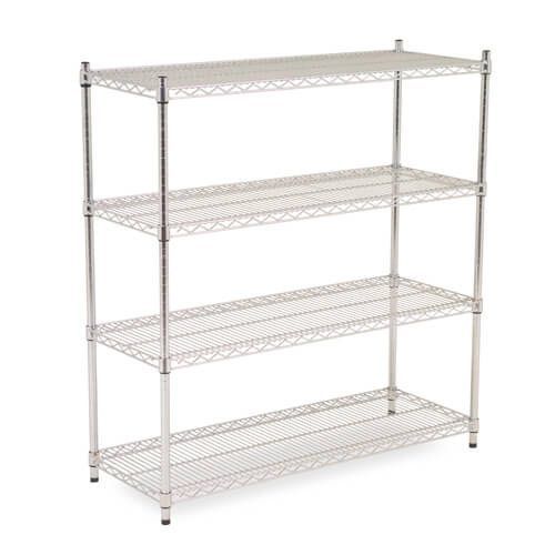 Chrome Wire Shelving - 4 shelves - 1600h x 1830w Chrome Wire Shelving - 4 shelves - 1600h x 1830w