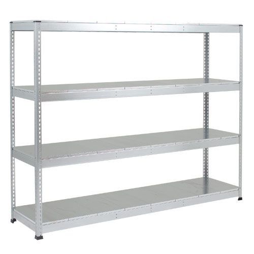 Rapid 1 Heavy Duty Shelving (2440h x 2134w) Grey - 4 Galvanized Shelves Rapid 1 Heavy Duty Shelving (2440h x 2134w) Grey - 4 Galvanized Shelves