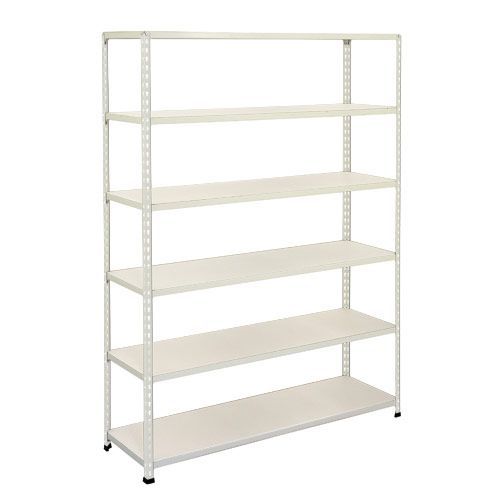 Medium Duty Shelving 1600x1220 Grey 6 Melamine Shelves Manutan UK