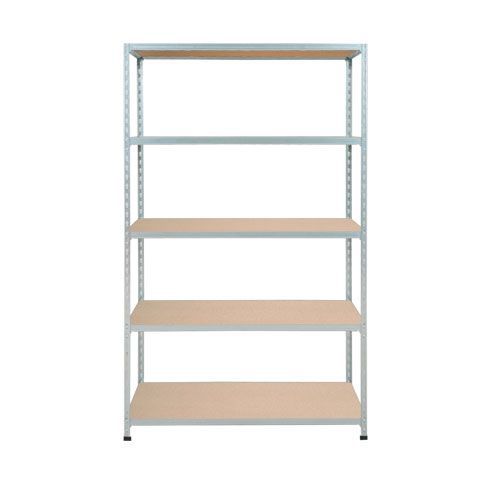Rapid 2 Shelving (1980h x 915w) Galvanized - 5 Chipboard Shelves Rapid 2 Shelving (1980h x 915w) Galvanized - 5 Chipboard Shelves