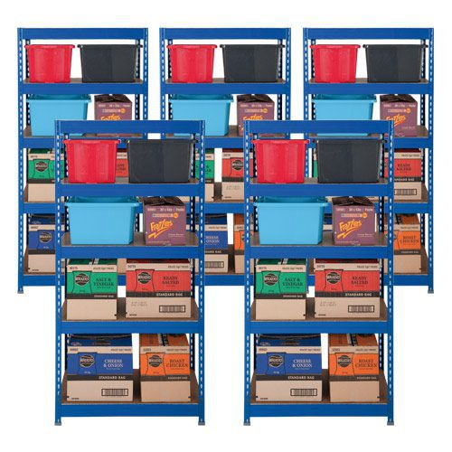 5 Budget Shelving Bays Offer - Blue 5 Budget Shelving Bays Offer - Blue
