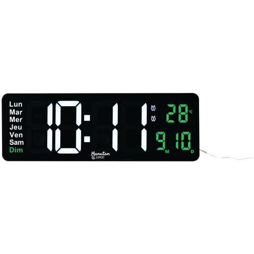 Rectangular LED wall clock - Manutan Rectangular LED wall clock - Manutan