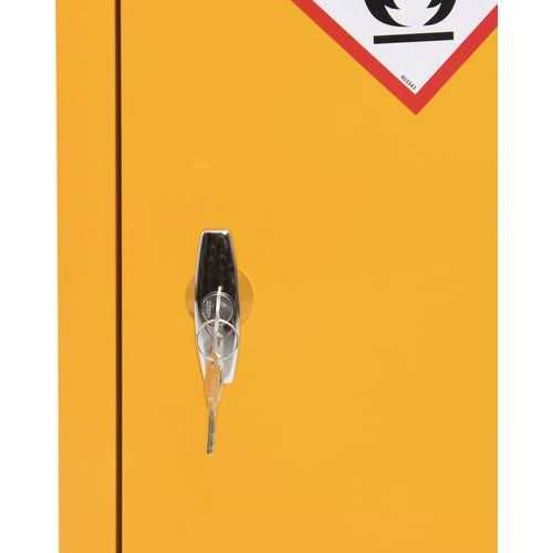 Lock Close-up Flammable Storage Cabinet COSHH - 900x915mm Lock Close-up Flammable Storage Cabinet COSHH - 900x915mm