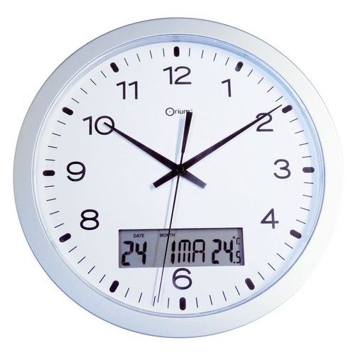 Quartz wall clock with an LCD screen Quartz wall clock with an LCD screen