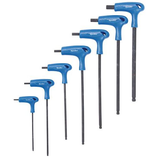 Set of 7 T handle Allen keys Manutan Expert