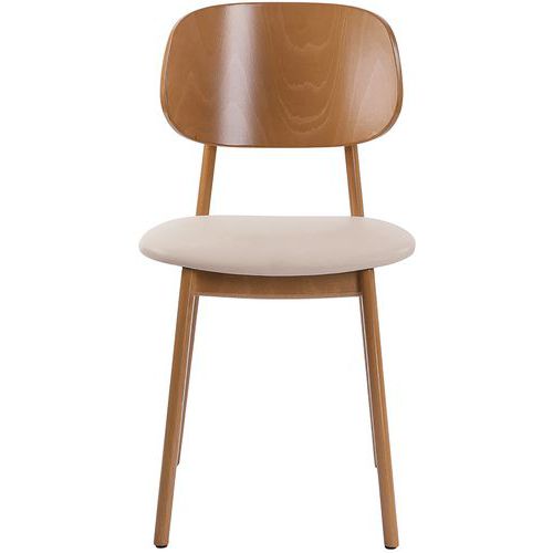 Lunar Wooden Diner Chairs with Faux Leather Seat Lunar Wooden Diner Chairs with Faux Leather Seat