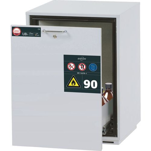 Open Asecos 90min Fire Resistant Flammable Mobile Cabinet 800x593mm Open Asecos 90min Fire Resistant Flammable Mobile Cabinet 800x593mm