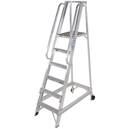Platform Step Ladders Aluminium Warehouse Ladders Manutan UK