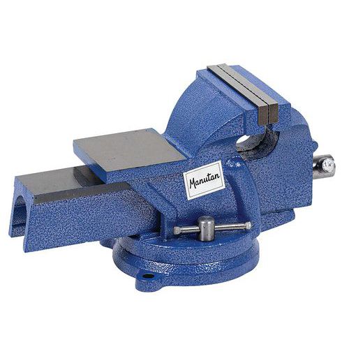Steel Workbench Vice - Swivelling Base - Manutan Expert Steel Workbench Vice - Swivelling Base - Manutan Expert