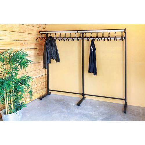 Allure coat rail with hangers and coat hooks Manutan UK