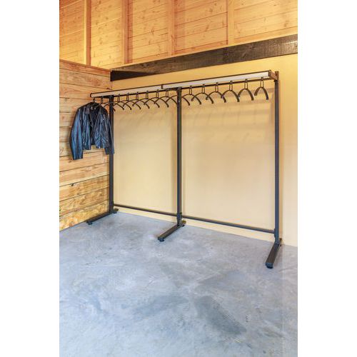 Angled Coat Rails Allure coat rail with hangers | Manutan UK