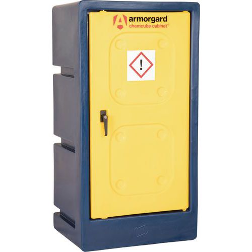 Closed Door Armorgard Chemcube COSHH Plastic Hazardous Storage Cabinet 1300x1220x550mm Closed Door Armorgard Chemcube COSHH Plastic Hazardous Storage Cabinet 1300x1220x550mm