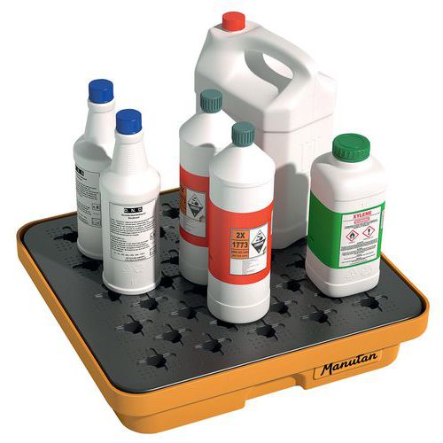 Square laboratory spill tray, 5 and 10 L Manutan Manutan.co.uk