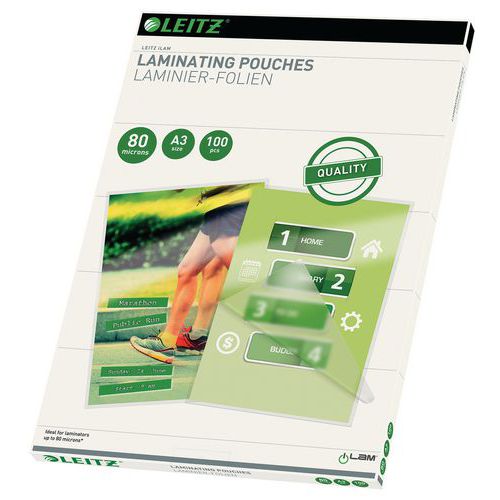 A3 hot laminating pouches - 80 µm - Leitz