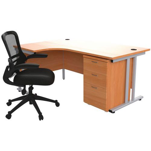 Oxford Office Bundle - Crescent Desk Oxford Office Bundle - Crescent Desk