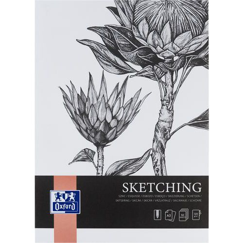 Art cover-turnover A3 sketch pad, 50 pages, 120 g - Oxford Art cover-turnover A3 sketch pad, 50 pages, 120 g - Oxford