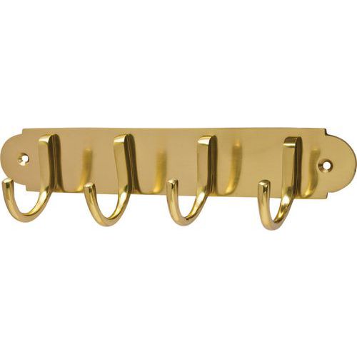 M Marcus Solid Brass Coat Rack - Polished Brass M Marcus Solid Brass Coat Rack - Polished Brass