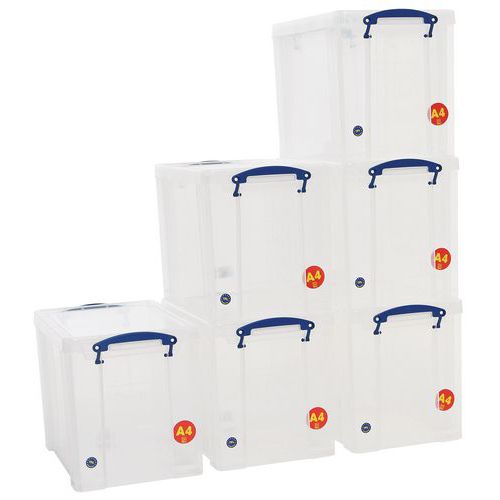 19 L Clear Really Useful Box Pack of 6 19 L Clear Really Useful Box Pack of 6