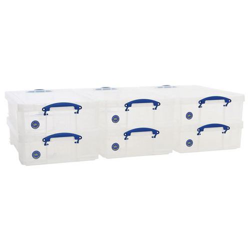 33 L Clear Really Useful Box Pack of 6 33 L Clear Really Useful Box Pack of 6
