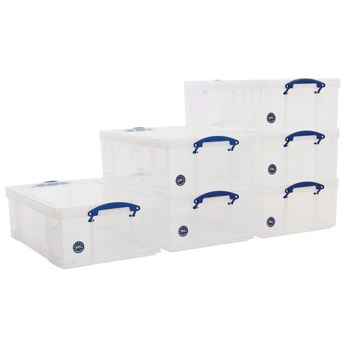 50 L Clear Really Useful Box Pack of 6 50 L Clear Really Useful Box Pack of 6