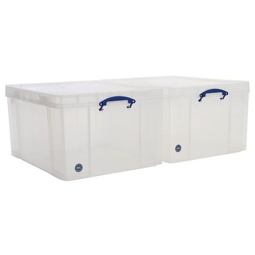 145 L Clear Really Useful Box Pack of 2 145 L Clear Really Useful Box Pack of 2
