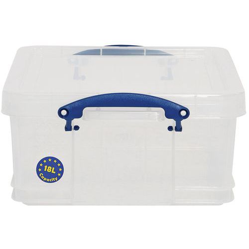 Really Useful Boxes 18L Clear Free Delivery Manutan UK