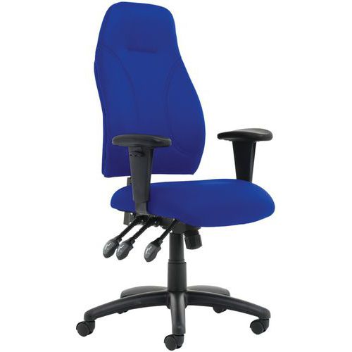 Blue/Black Executive Home/Office Chair Ergonomic & Mobile Esme Manutan.co.uk